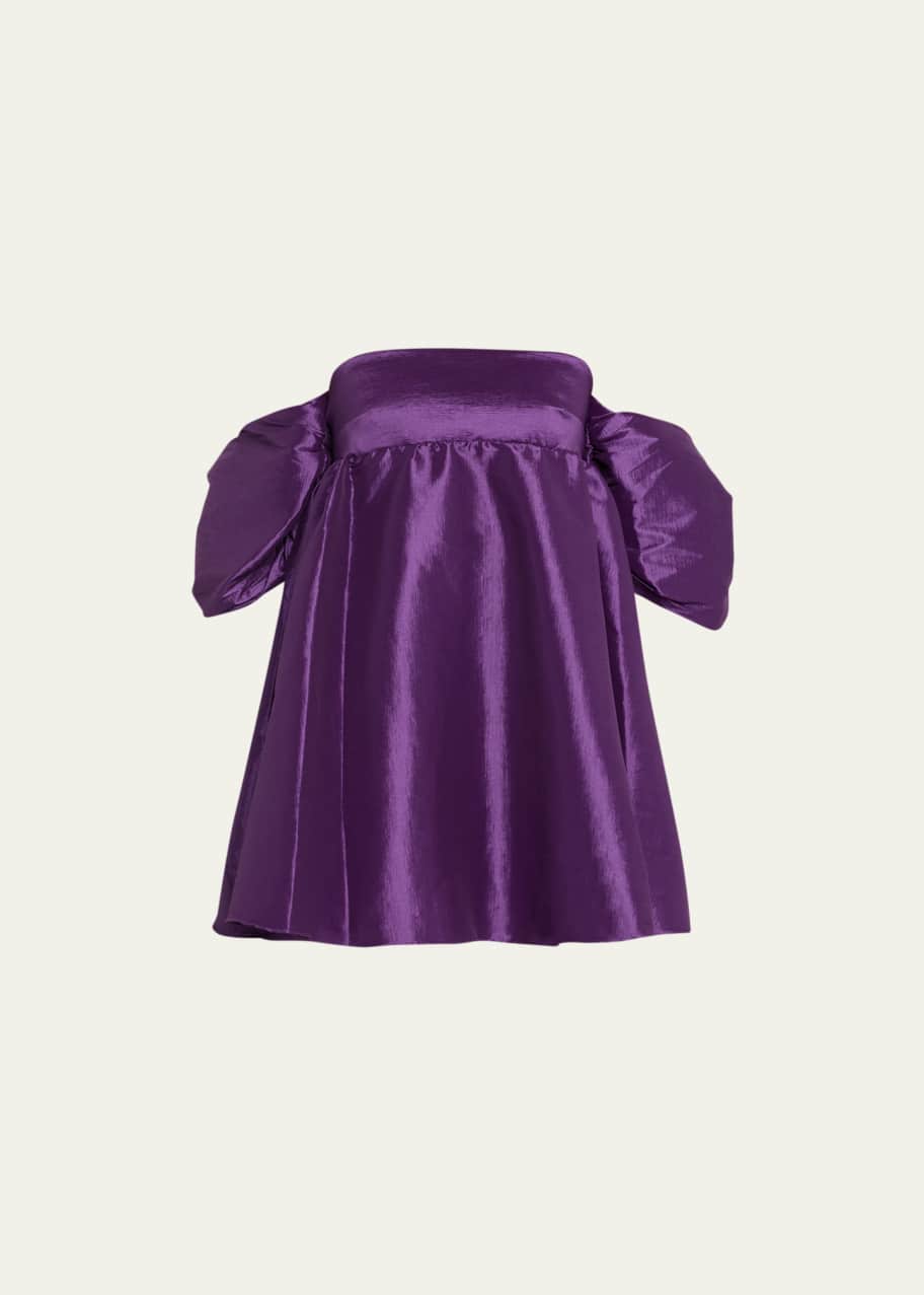 purple mini dress flowy Alyce Paris 40101 - Short Beaded/Satin Chiffon A-line Dress