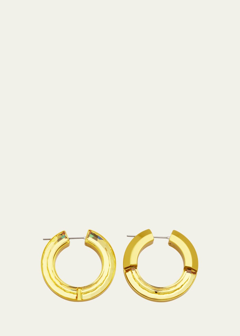 Image 1 of 1: Lucent Hoop Earrings, Yellow