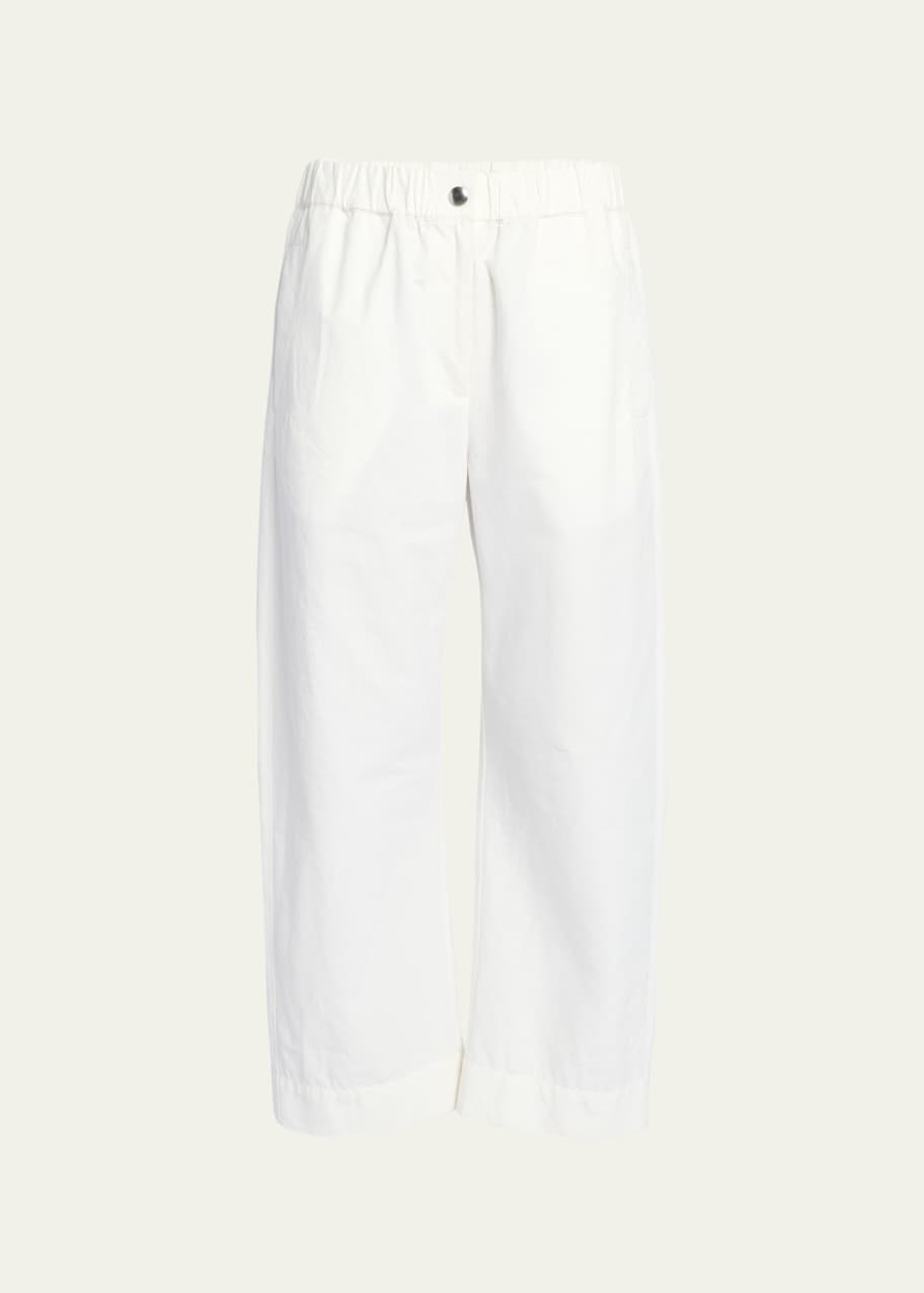 Proenza Schouler White Label Cotton-Linen Easy Ankle Pants - Bergdorf ...
