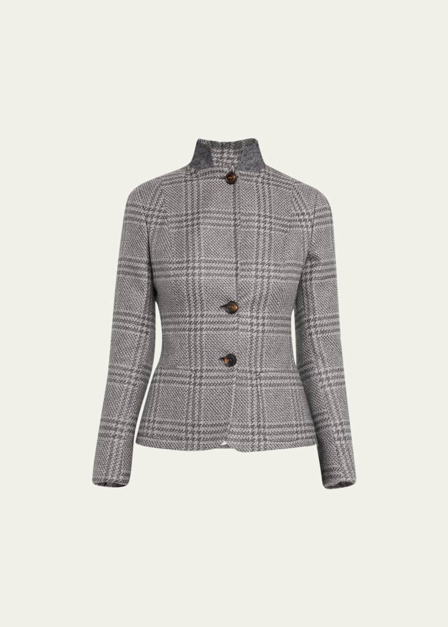 Kiton Plaid Houndstooth Blazer Bergdorf Goodman