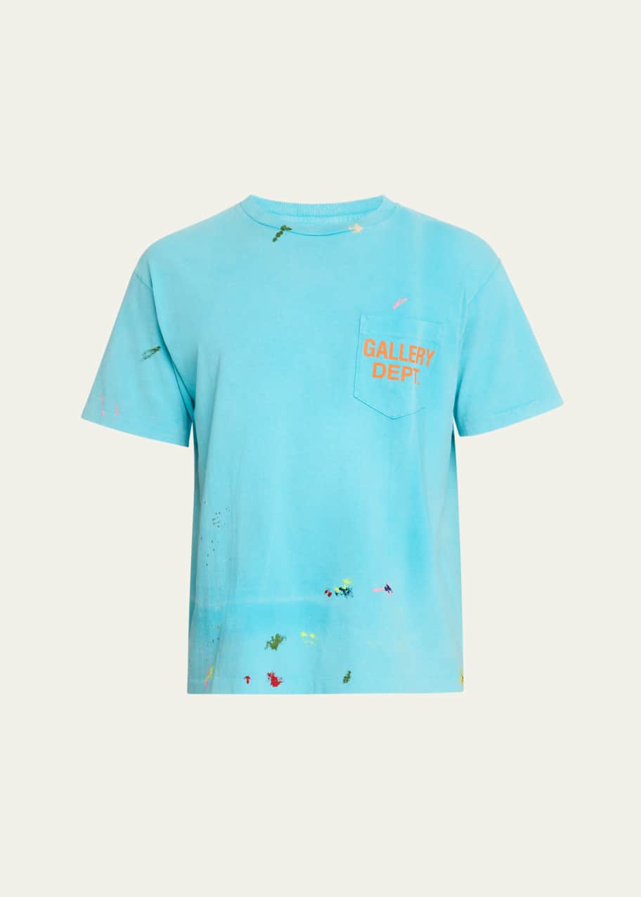 Image 1 of 1: Men's Vintage Logo Painted T-Shirt