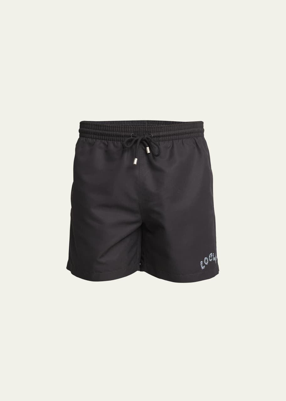 Loewe x Paula's Ibiza Men's Snow Globe Logo Swim Shorts Loewe x Paula's Ibiza Men's Snow Globe Logo Swim Shorts