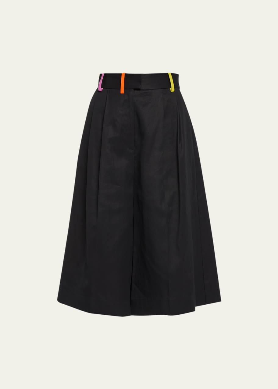Image 1 of 1: Pleated Bermuda Shorts