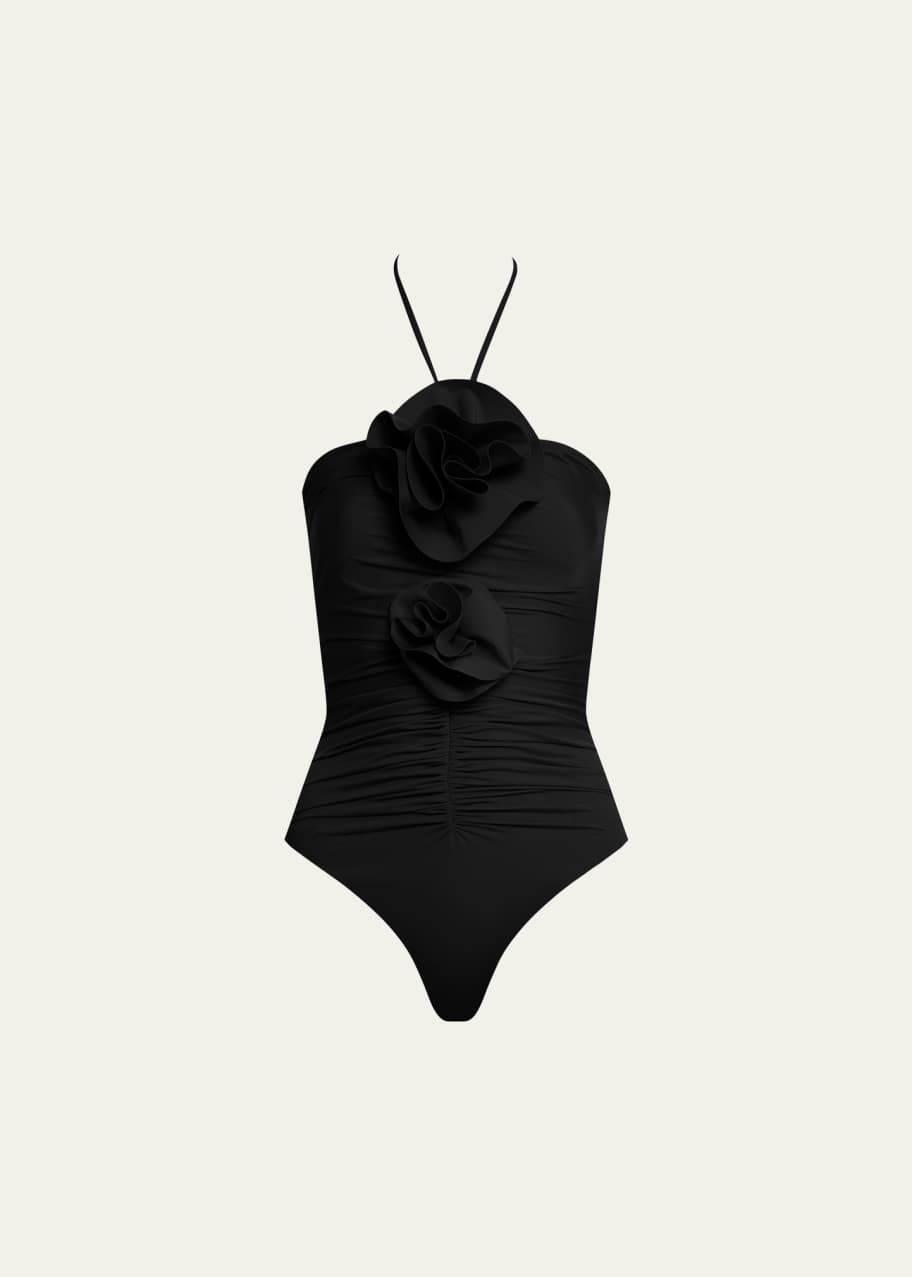 Women ' S Standard Solana Plunge One Piece Swimsuit with Mesh Inserts, Island Dream main image 0