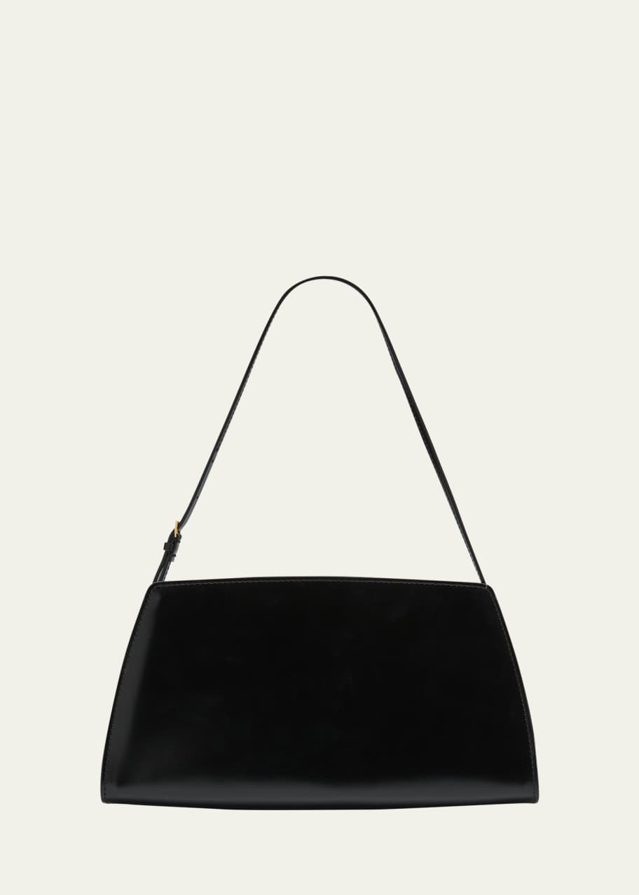 Image 1 of 1: Dalia Baguette Shoulder Bag in Polished Calfskin