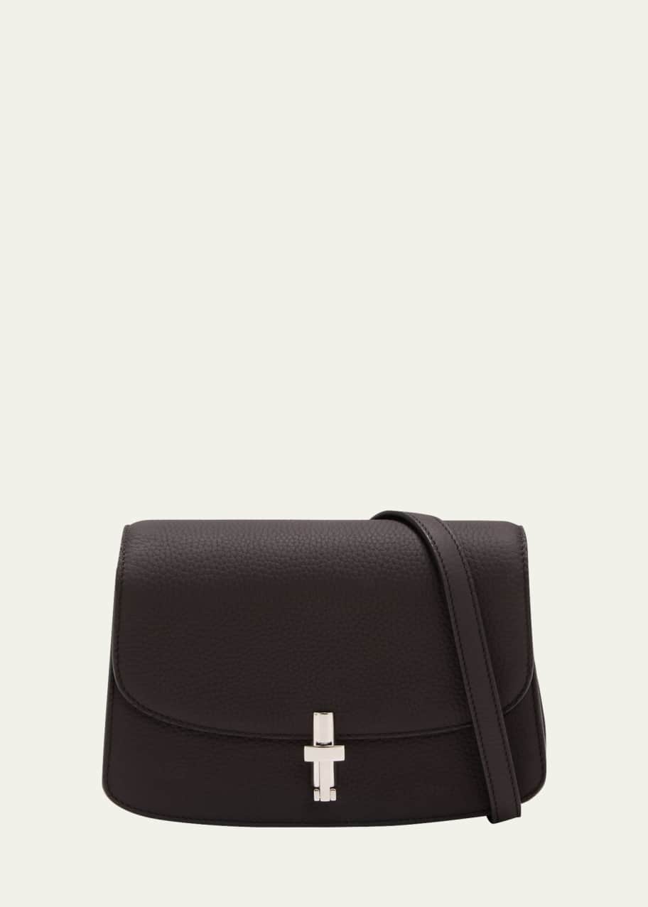 Image 1 of 1: Sofia 8.75 Crossbody in Matte Grained Calfskin with Silver Hardware