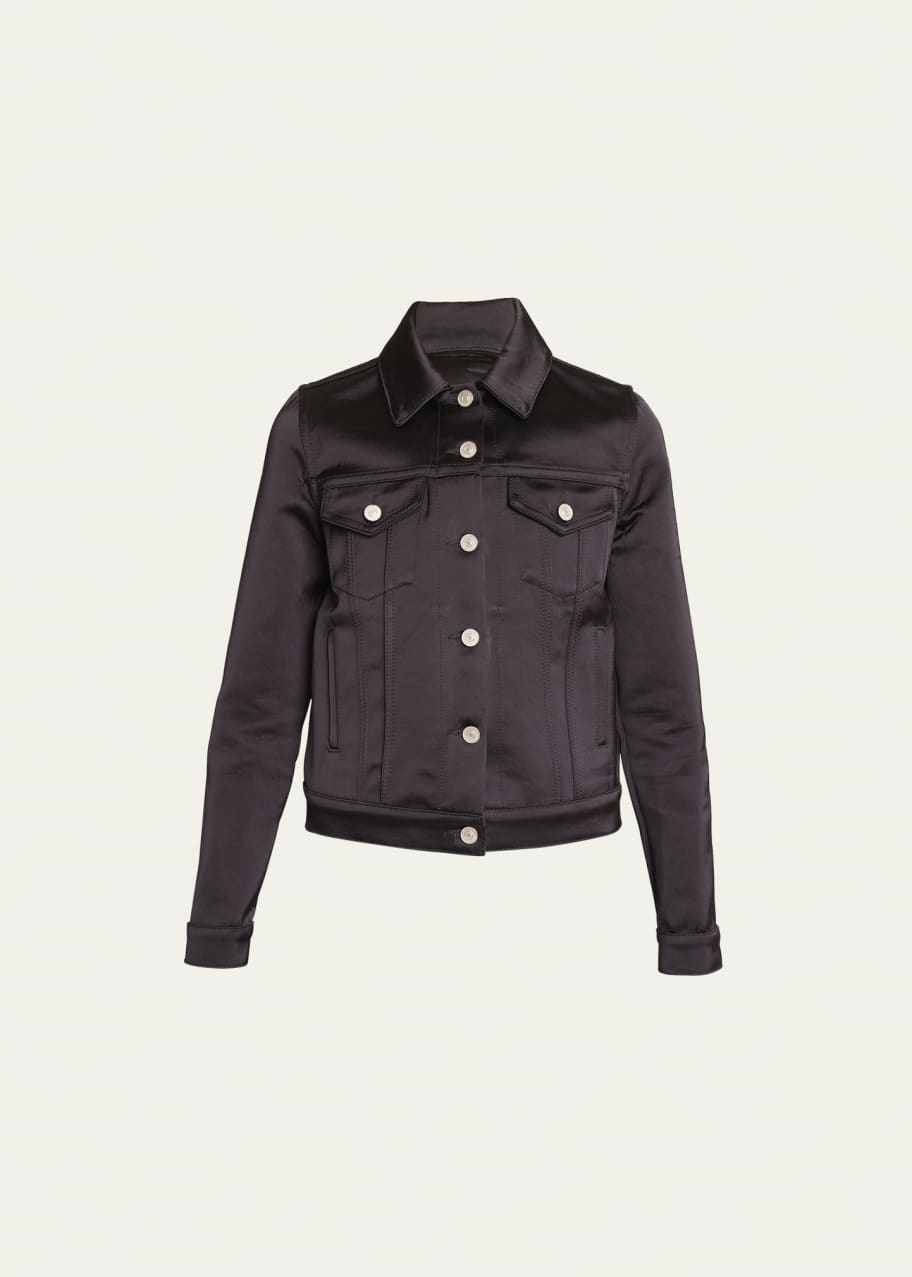 Givenchy Satin Denim Jacket - Bergdorf Goodman