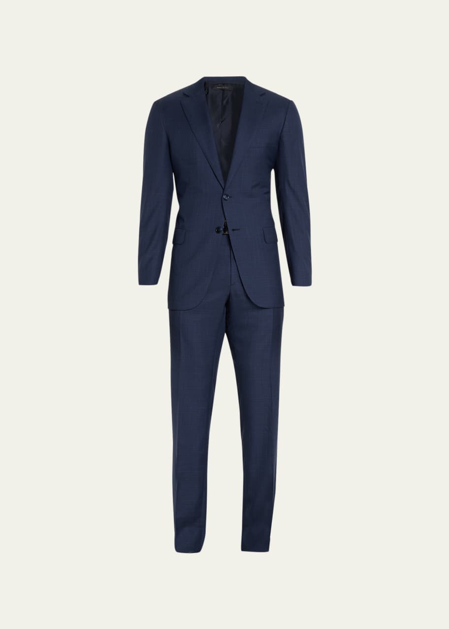 Brioni ビジネススーツ Super 150's Brioni Men's Super 150s Wool-Silk Plaid Suit - Bergdorf Goodman