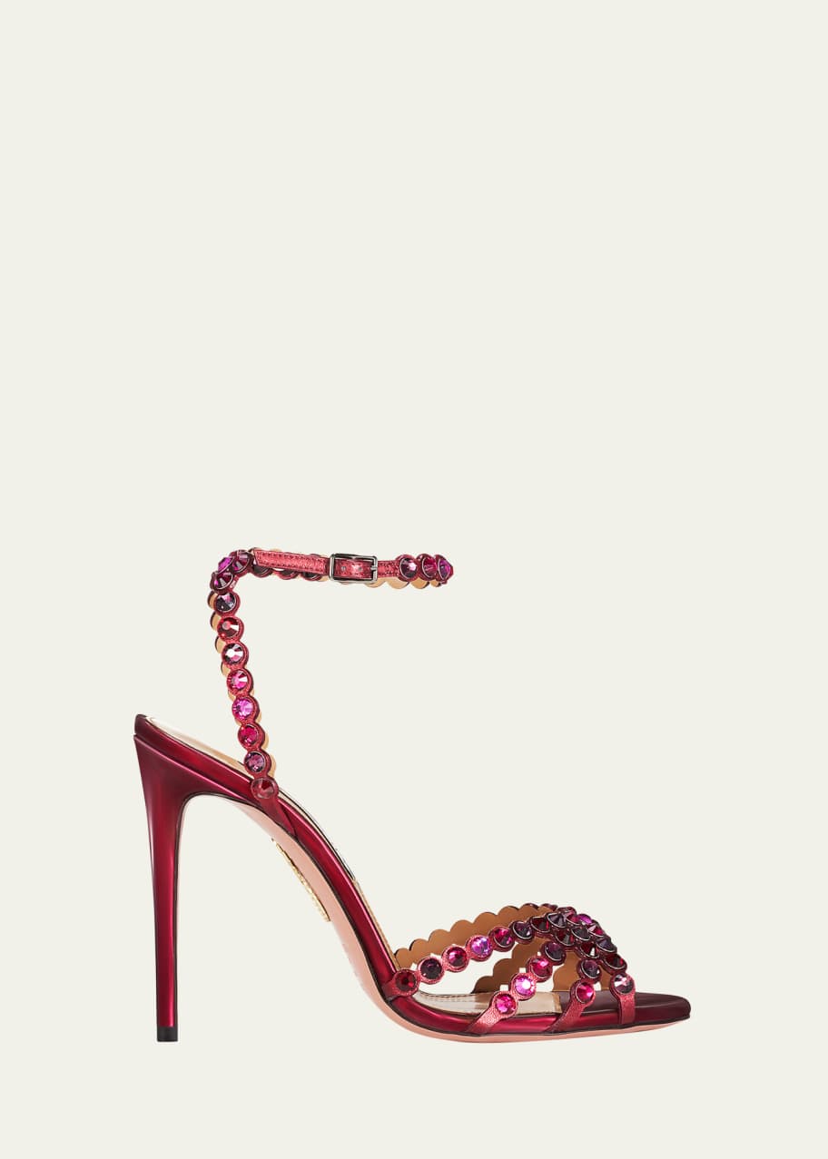 Tequila Crystal Ankle Strap Cocktail Sandals