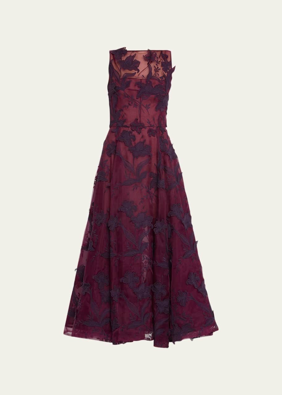 Jason Wu Collection Embroidered Organza Sleeveless Cocktail Dress -  Bergdorf Goodman