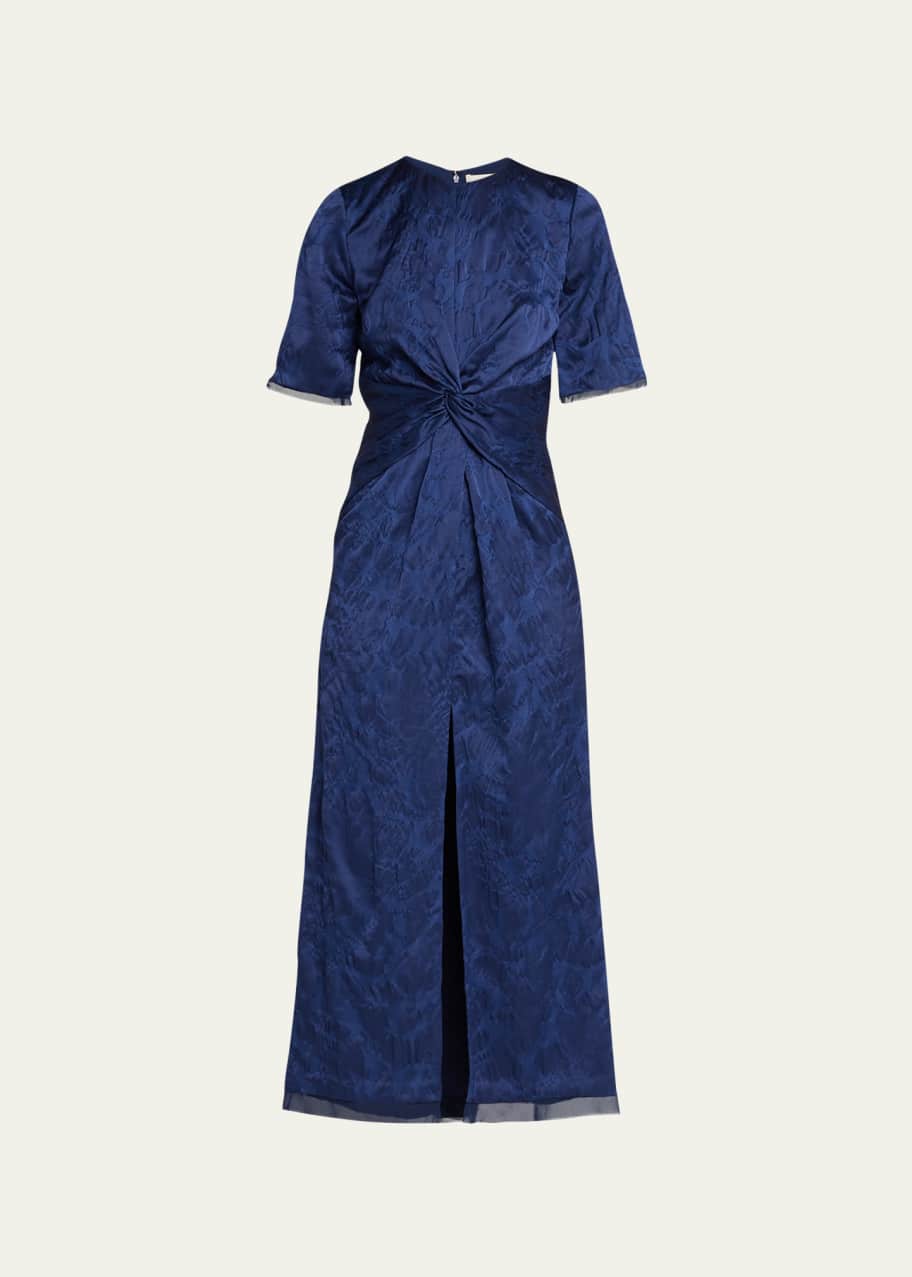 jason wu blue floral dress Jason Wu Blue Yellow & Grey Print Silk Dress sz 8 l Michael's Luxury  Consignment – Michael's Consignment NYC main image 0