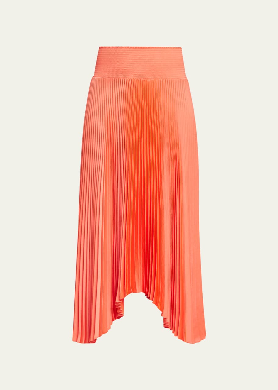 Pull on Pleated Midi Skirt