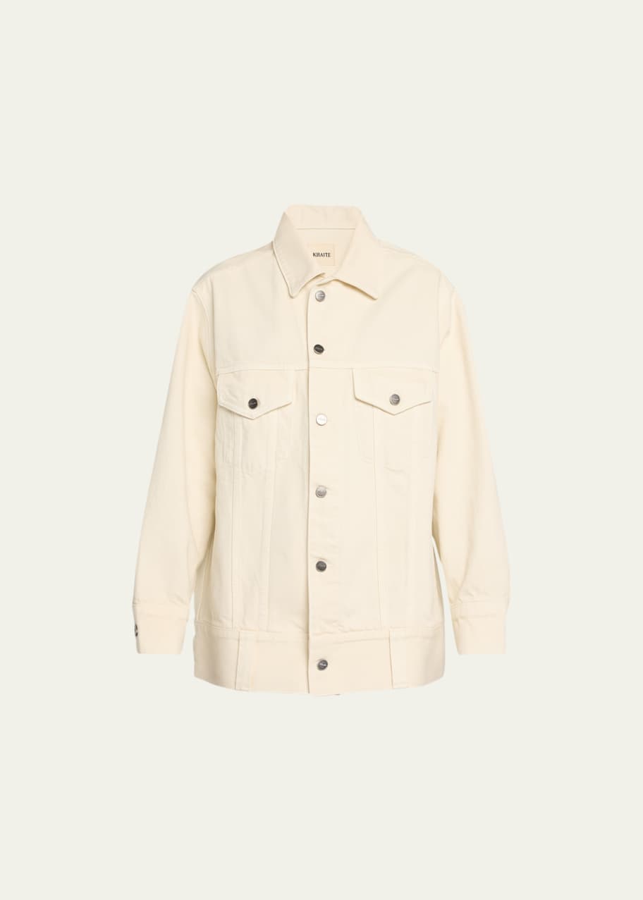 Khaite Grizzo Oversized Denim Jacket - Bergdorf Goodman