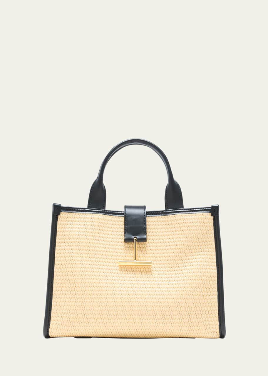 Tom Ford L1631 TRA003G RAFFIA TARA MEDIUM TOP ハンドバッグ TOM FORD Tara Medium Top Handle Tote in Raffia - Bergdorf