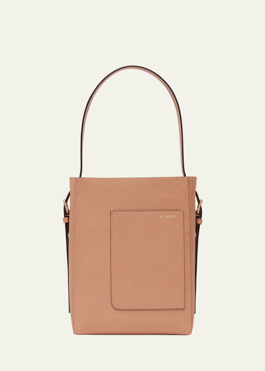 Image 1 of 1: Small Leather Bucket Bag