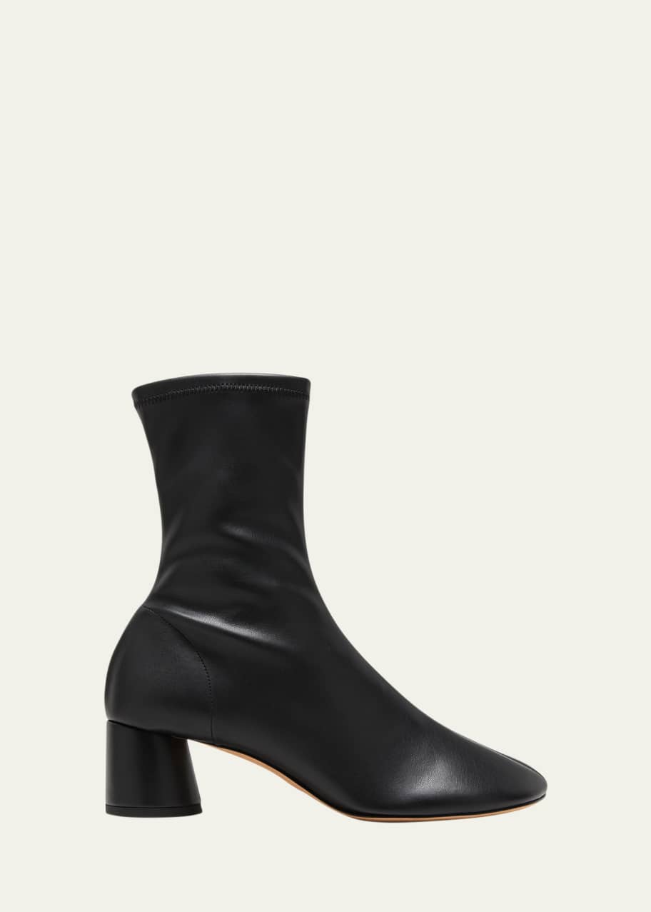 Cylinder heel ankle boots hot sale