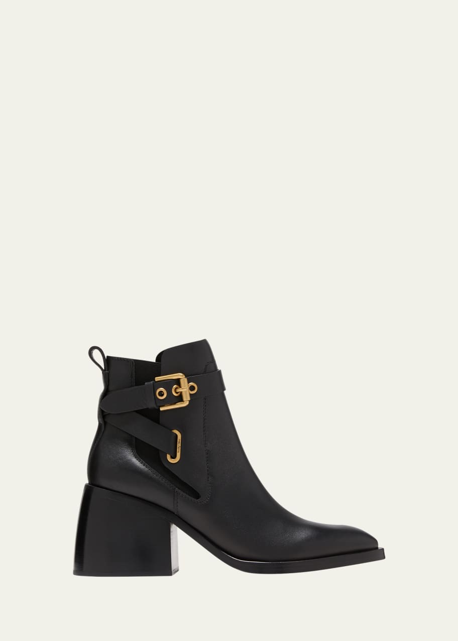 See by Chloe Averi Leather Buckle Ankle Boots - Bergdorf Goodman