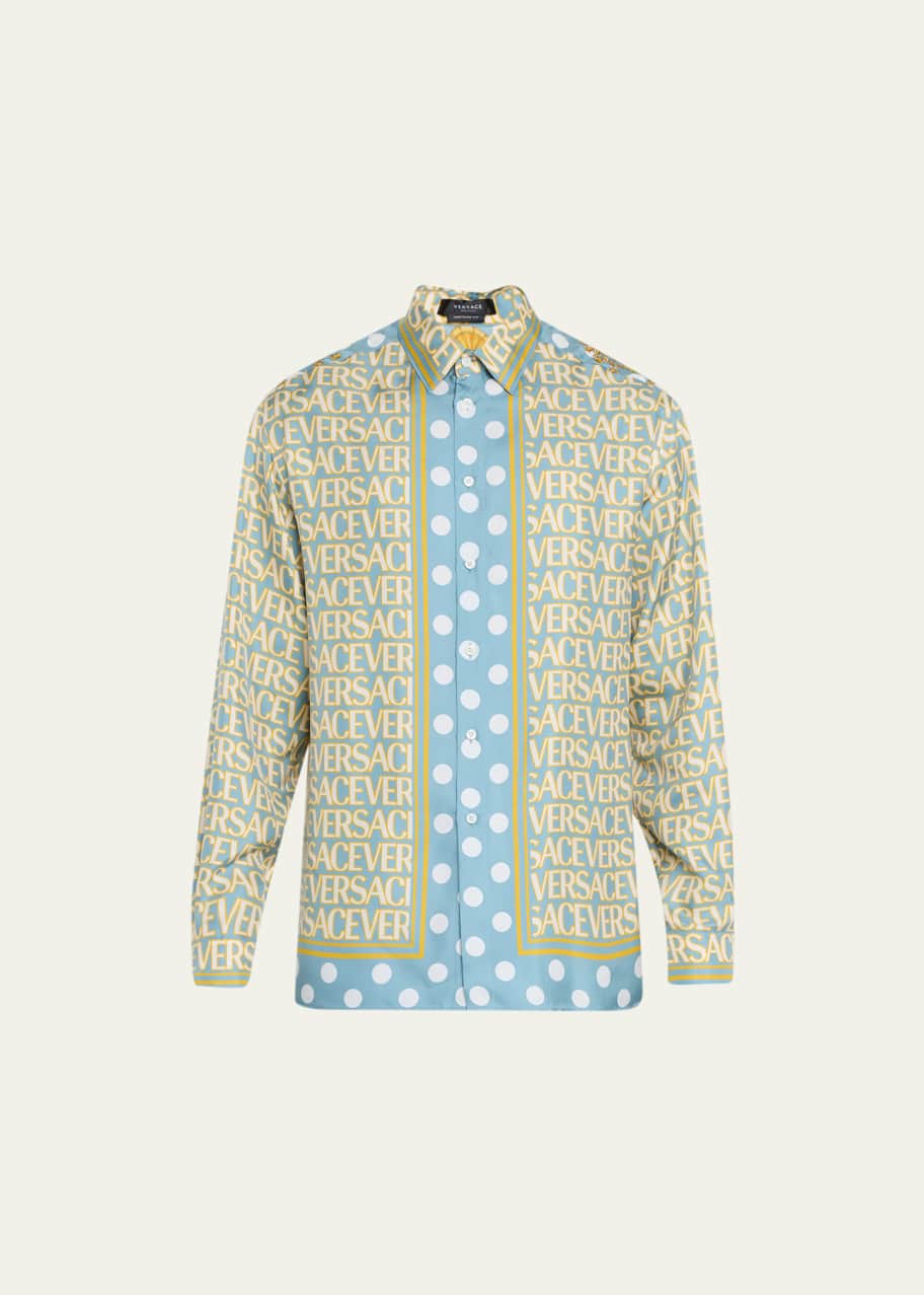 Versace Men's Versace Allover Silk Shirt - Bergdorf Goodman