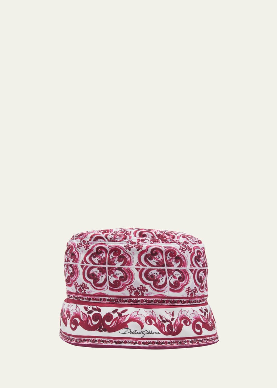 Dolce & Gabbana White Polyester Wide Brim Bucket Hat main image 0