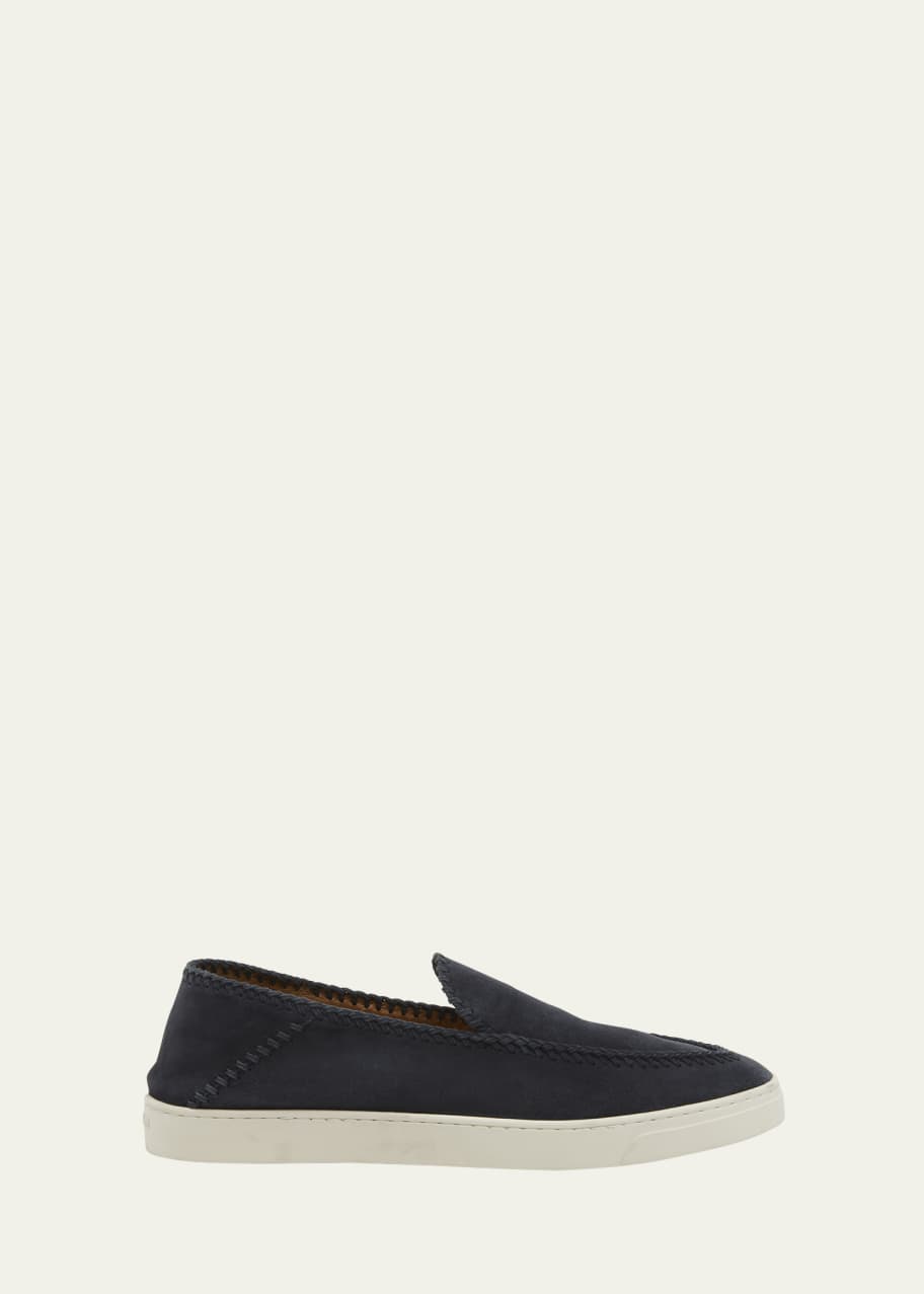 Image 1 of 1: Men's Suede Sneaker-Sole Loafers