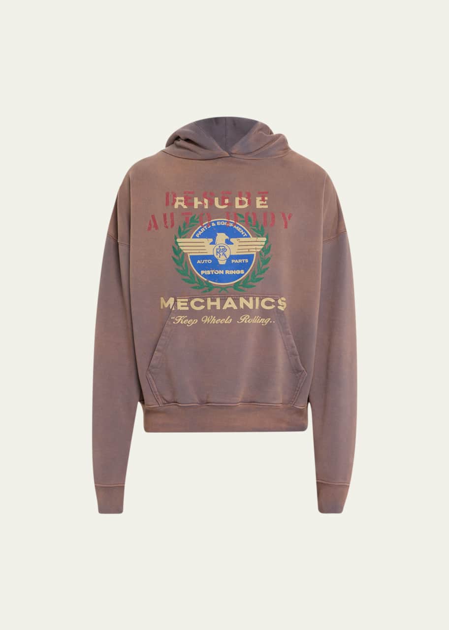 Rhude Men's Terry Mechanics Hoodie Bergdorf Goodman