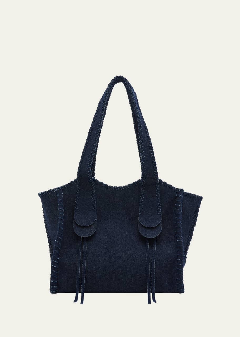 Chloe Monty Medium Denim Tote Bag Bergdorf Goodman