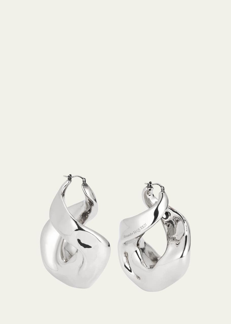 Image 1 of 1: Twisted Hoop Earrings