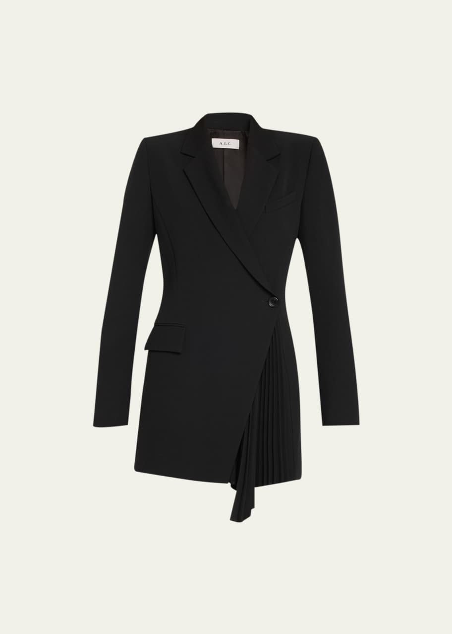 a.l.c. juliet pleated blazer dress A.L.C. Callen Pleated Blazer Mini Dress