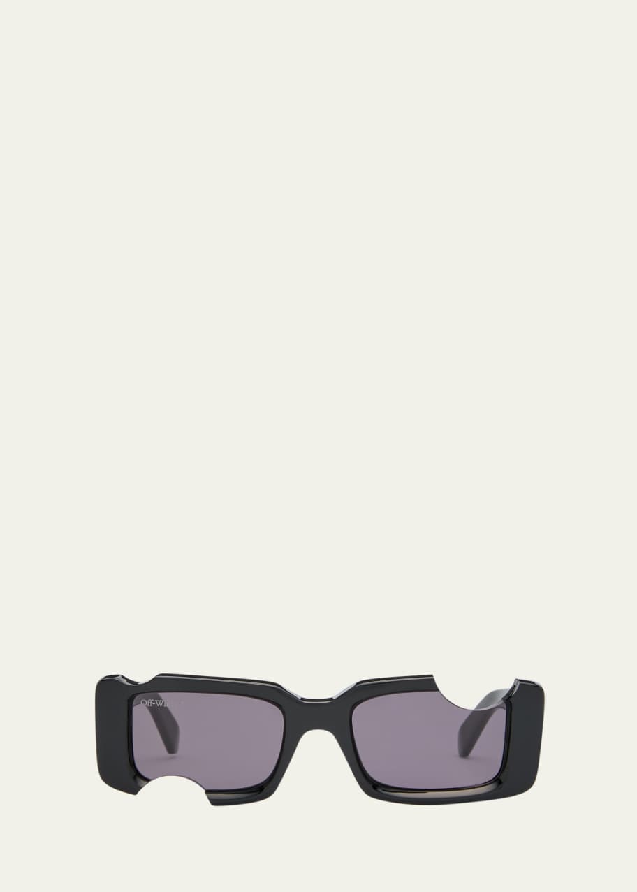 Cade Cut Out Acetate Rectangle Sunglasses