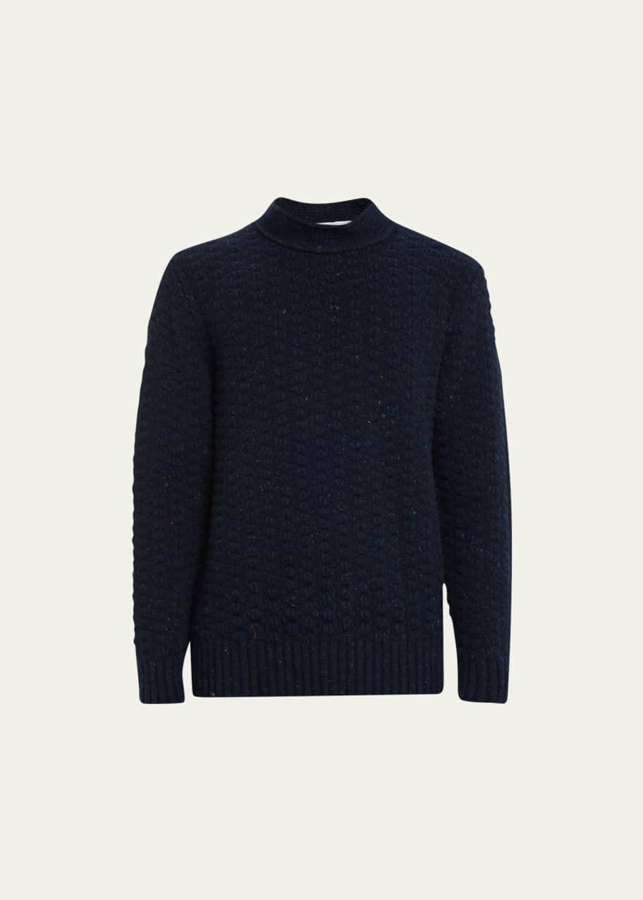 Inis Meain Men's Wool-Cashmere Mock Neck Sweater - Bergdorf Goodman