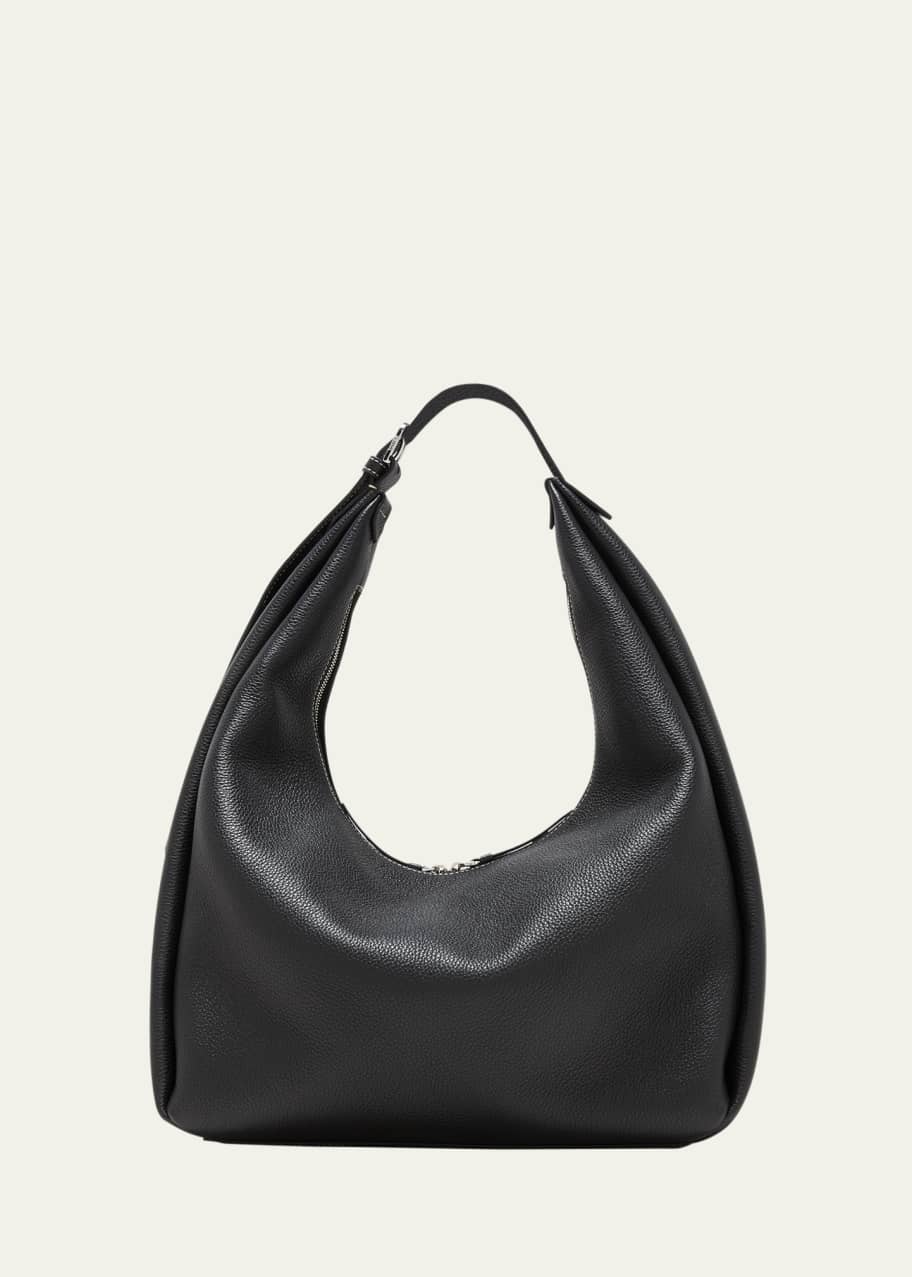 Toteme Belt Pebble-Grain Leather Hobo Bag - Bergdorf Goodman