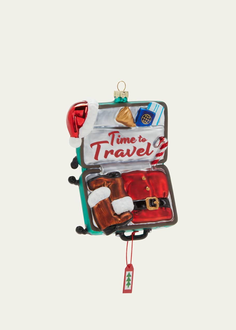 Christborn Wegner Santa Suitcase Christmas Ornament Bergdorf Goodman