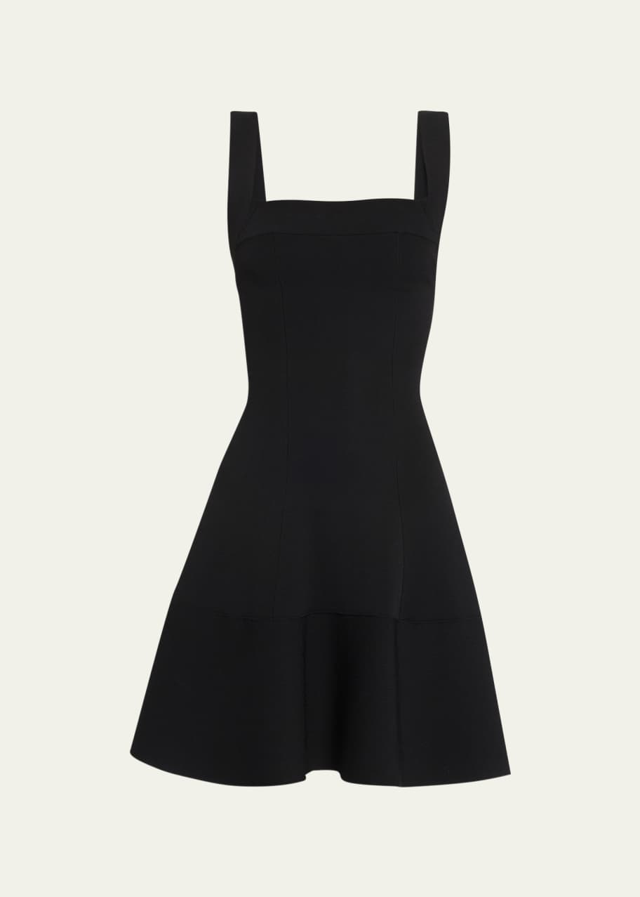 Image 1 of 1: Ivona Square-Neck Knit Mini Dress
