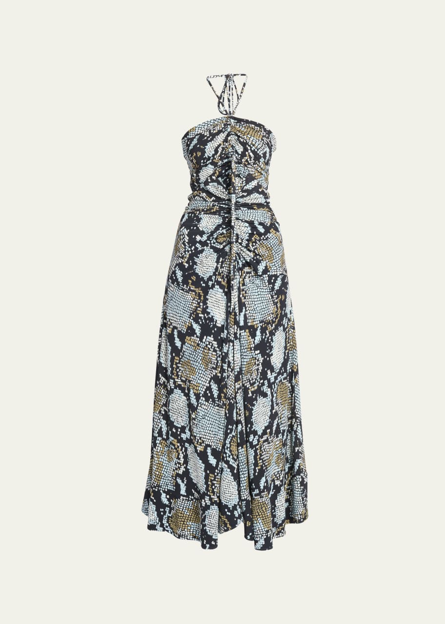 Proenza Schouler Printed Crepe De Chine Halter Dress - Bergdorf Goodman