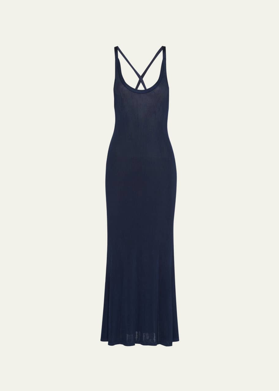 blue prada dress Prada // Blue Denim Midi Dress – VSP Consignment