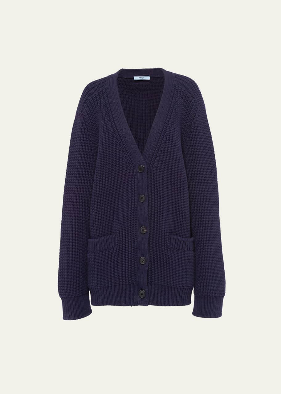 Fine Knit Cardigan H&m Blue Cotton Cardigan Girls' Crew Neck Cable