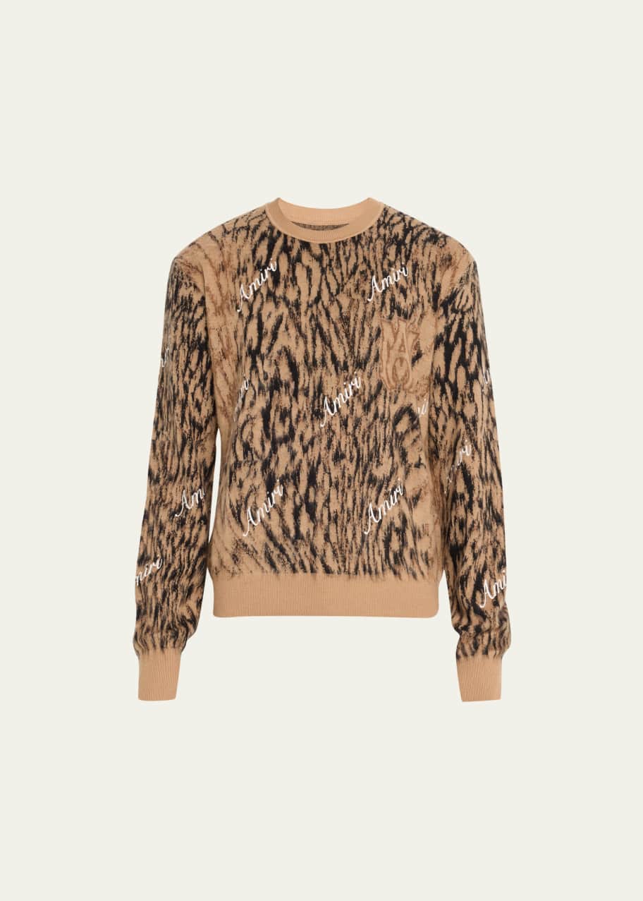 Mens cheetah print sweater shop