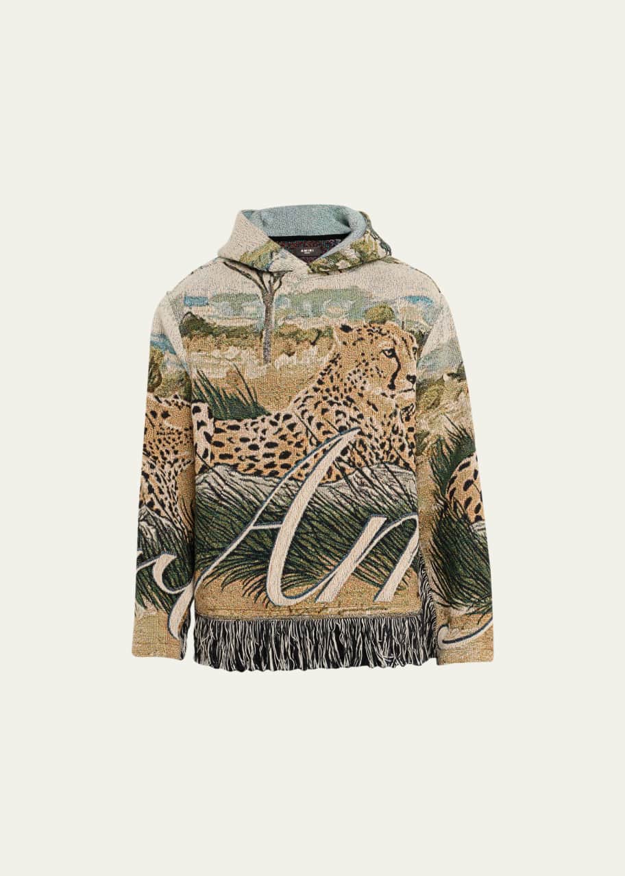 Image 1 of 1: Men's Cheetah Tapestry Hoodie