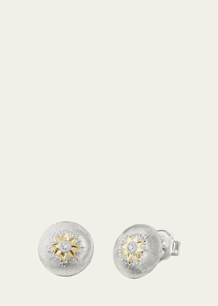Image 1 of 1: Macri Classica Diamond Button Earrings
