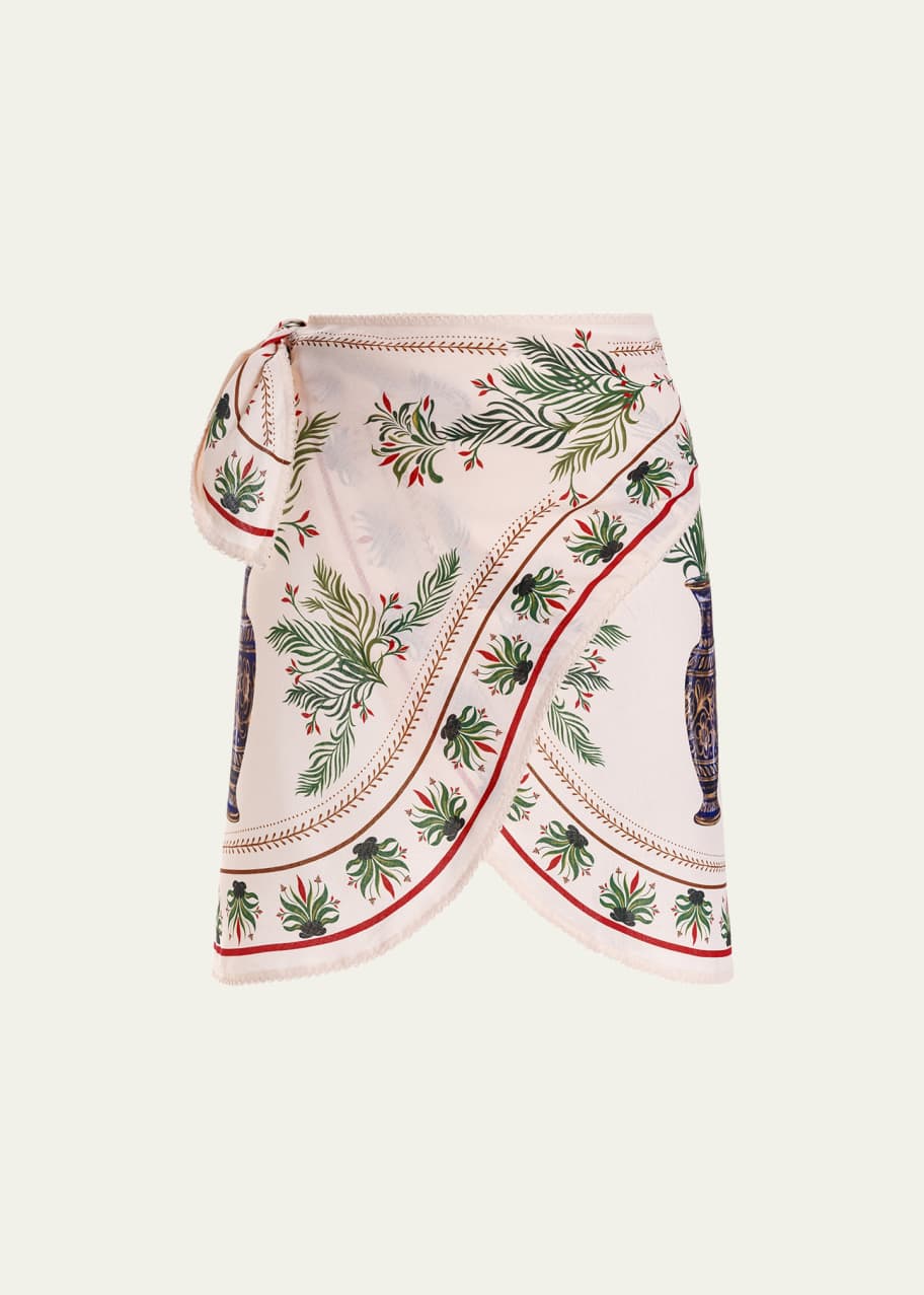 Image 1 of 1: Agustina Anfora Linen Coverup Pareo