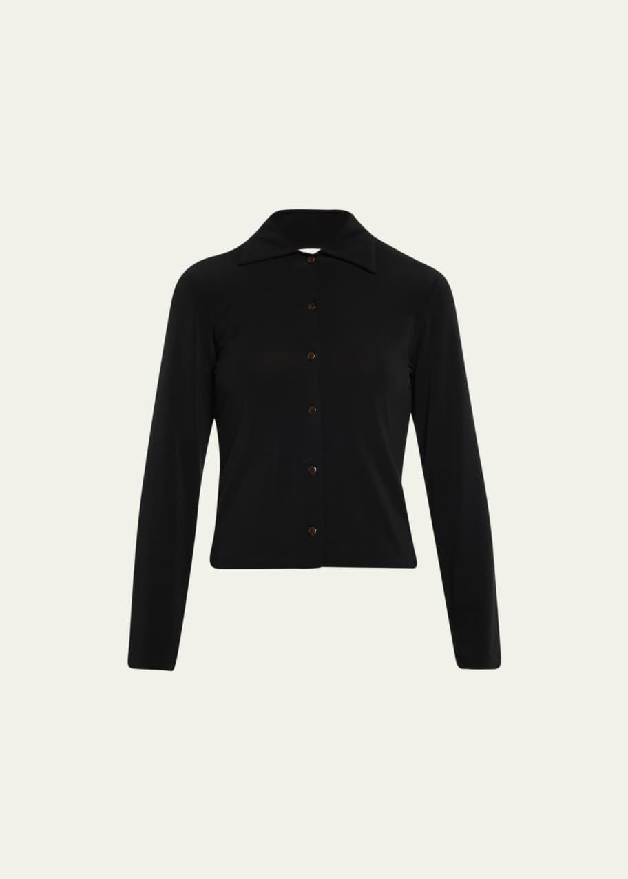 Vince Long-Sleeve Viscose Button-Front Shirt - Bergdorf Goodman