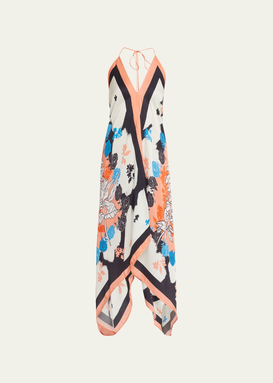 Image 1 of 1: Floral-Print Goa Handkerchief Dress