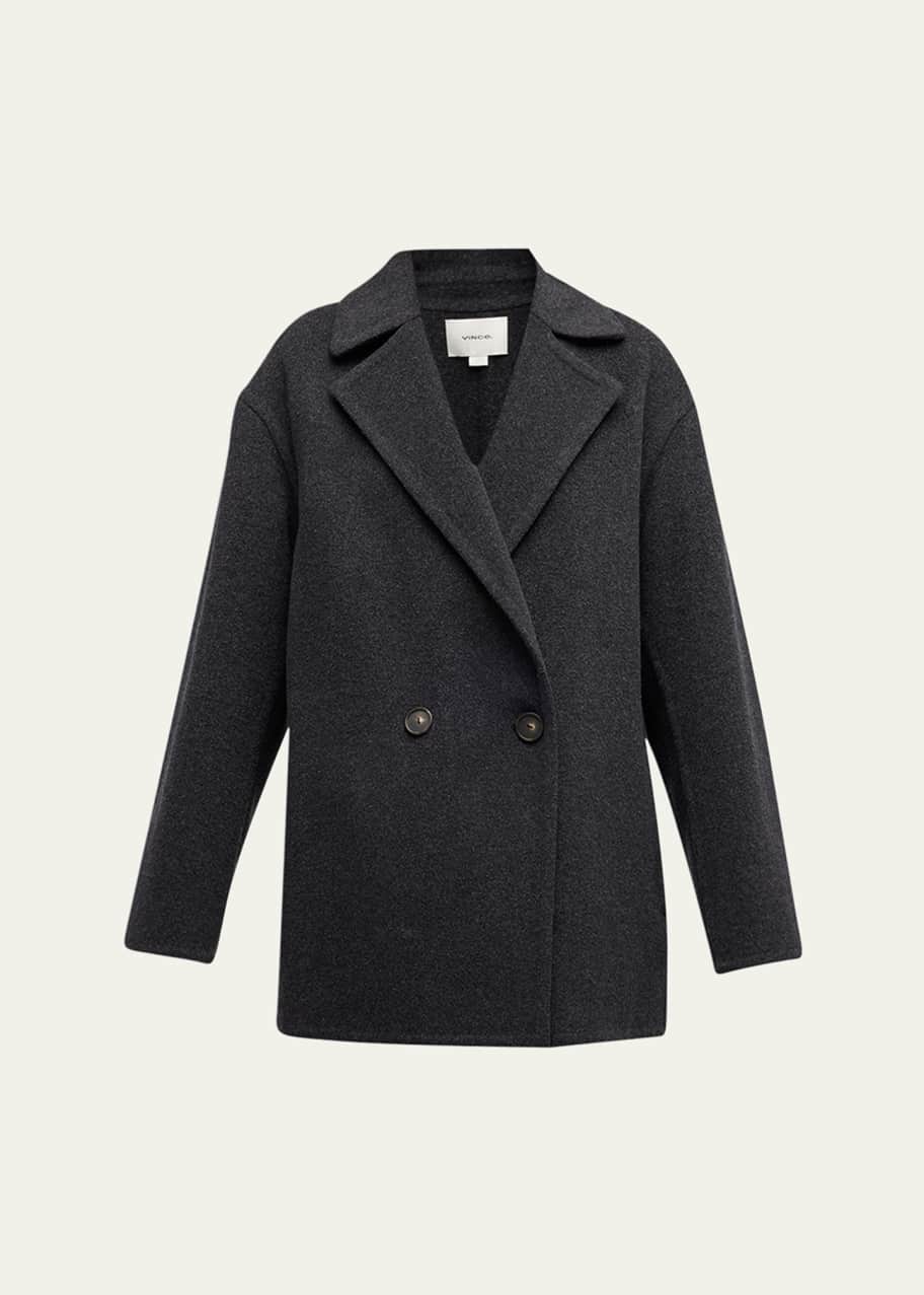 Double Breasted Wool Blend Car Coat