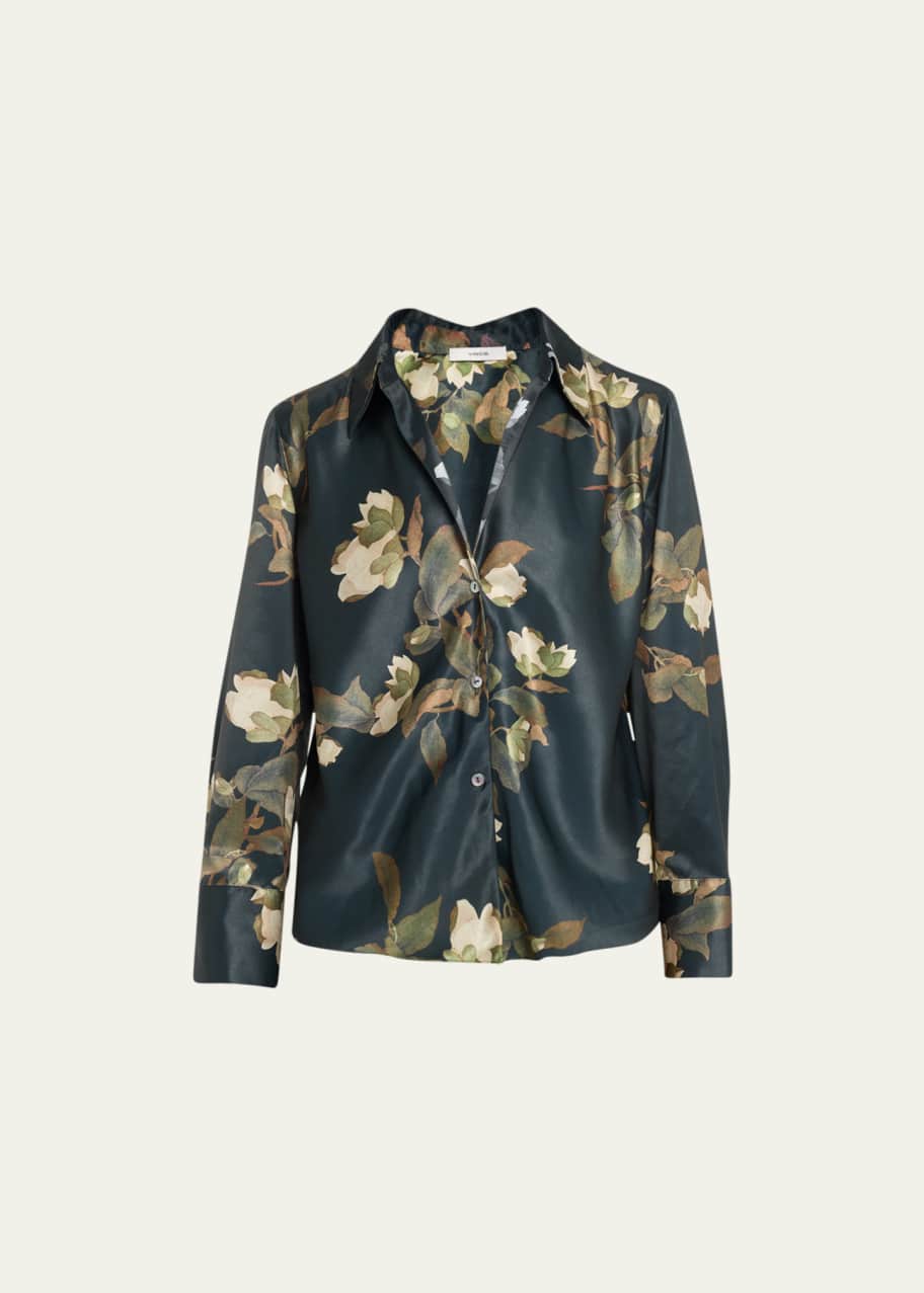 Vince floral blouse top