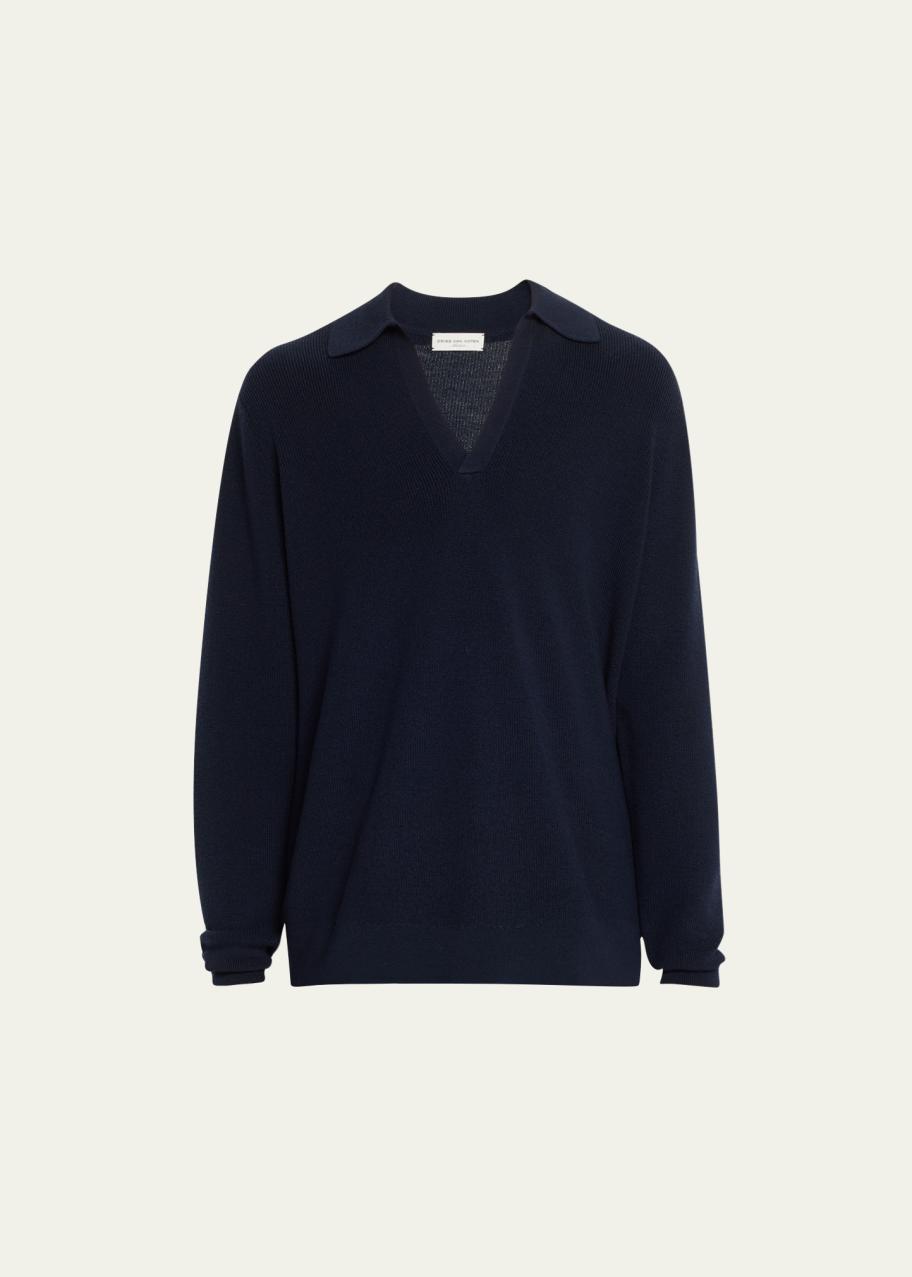 Dries Van Noten Men's Muran V-Neck Wool Sweater - Bergdorf Goodman