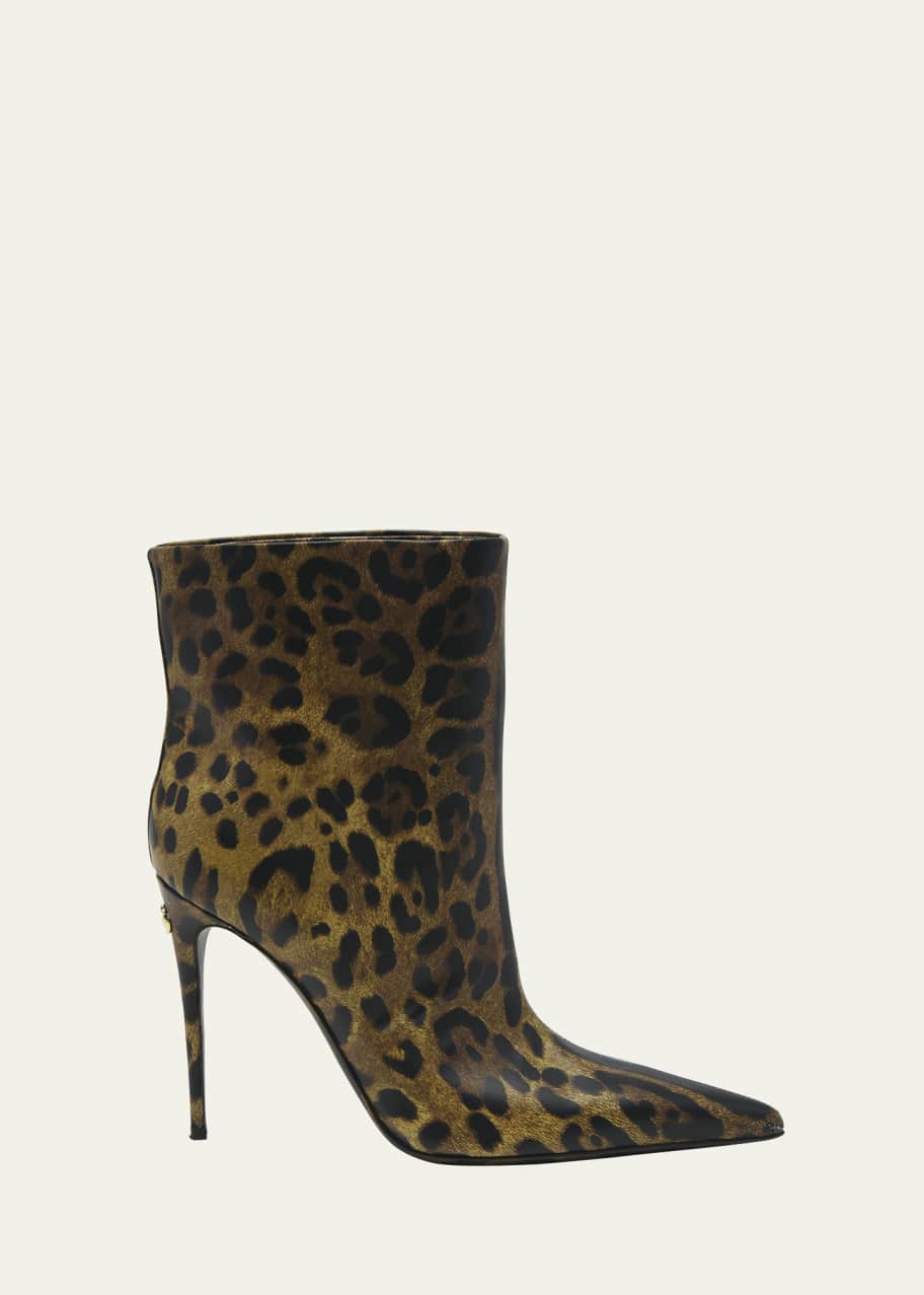 Leopard stiletto clearance booties