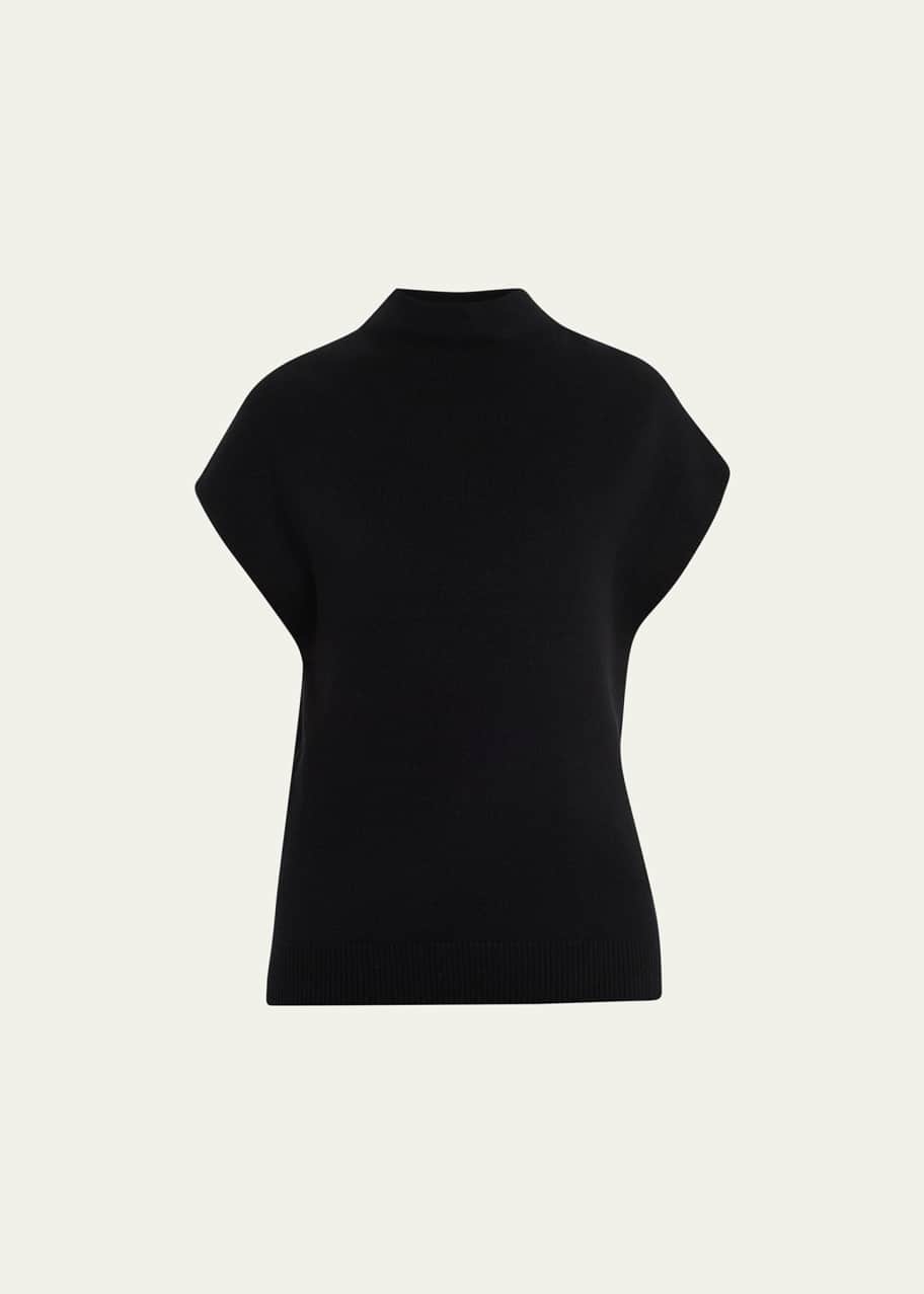 Vince Wool and Cashmere Short-Sleeve Mock-Neck Sweater Bergdorf
