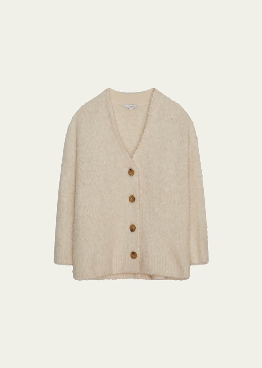 Vince Oversized Merino Wool Teddy Cardigan Bergdorf Goodman