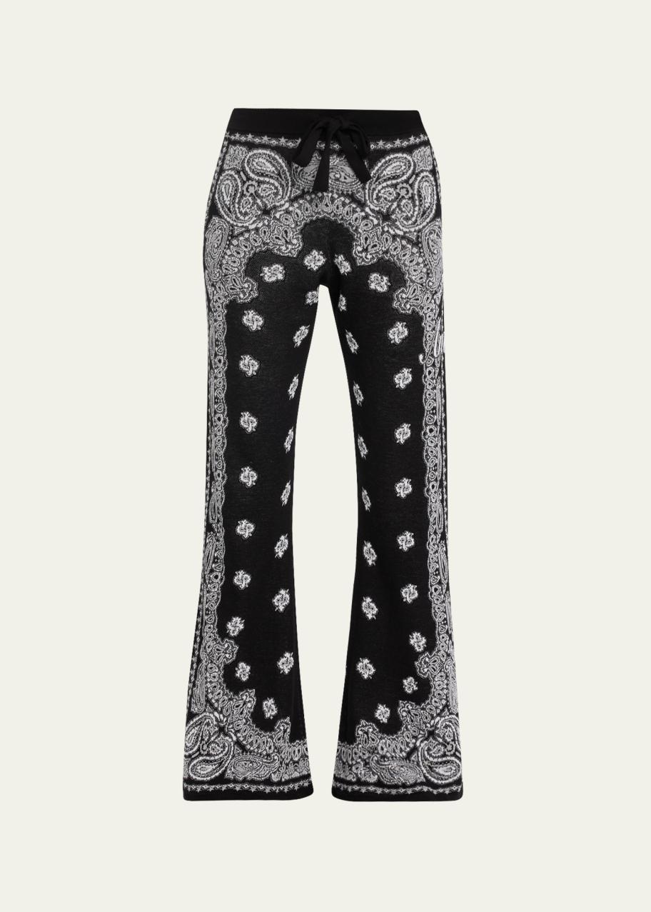 Amiri Bandana Print Drawstring Wide-Leg Pants - Bergdorf Goodman
