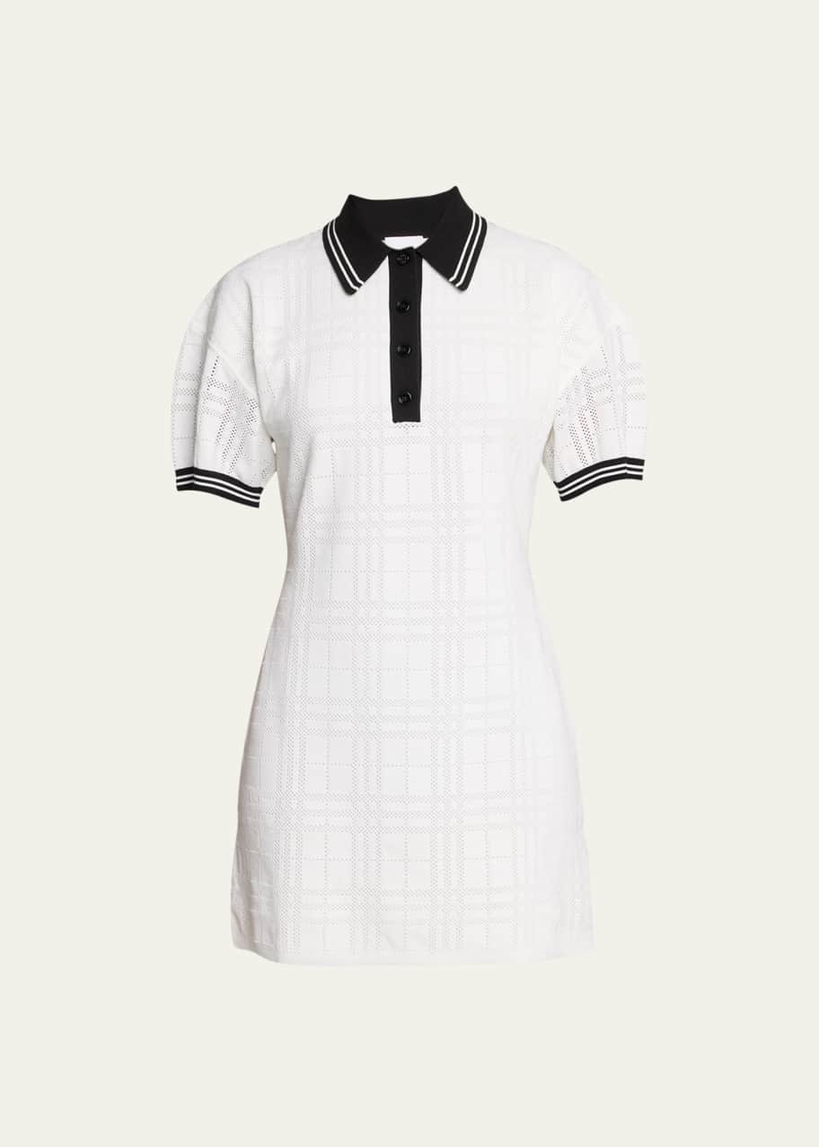 burberry polo shirt dress Burberry Sweetpea Pink Romola Check-Trim Cotton Polo Dress 4-14 Years 8 Years